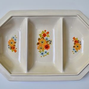 Retro Floral Serving Dish